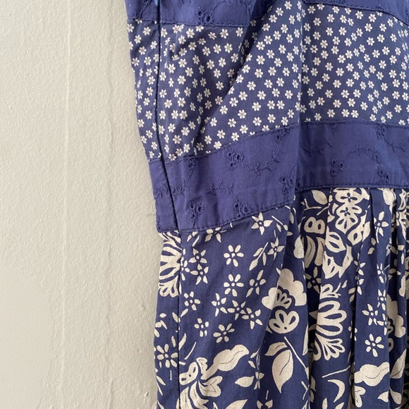 Blue & White, Floral, 100% Cotton Sundress, Sz 14 - Picture 7 of 10